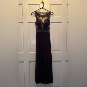 Sherri Hill Navy Maxi Dress